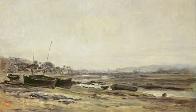 Vissersboten door Charles Francois Daubigny